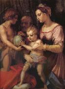 Andrea del Sarto Holy family and younger John oil painting